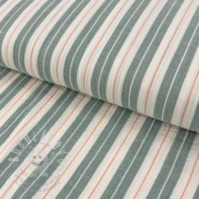 Dupla géz/muszlin YARN DYED Line green