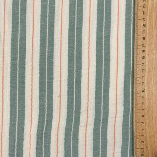 Dupla géz/muszlin YARN DYED Line green