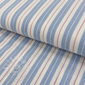 Dupla géz/muszlin YARN DYED Line blue