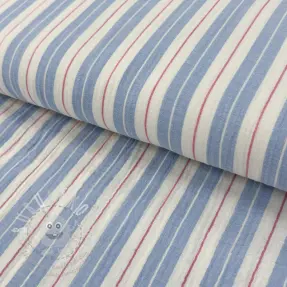 Dupla géz/muszlin YARN DYED Line blue