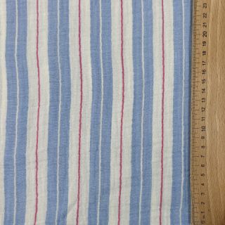 Dupla géz/muszlin YARN DYED Line blue