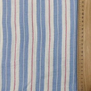Dupla géz/muszlin YARN DYED Line blue
