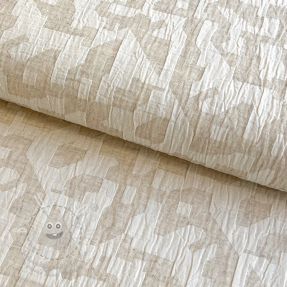 Pamutvászon lenvászonnal JACQUARD Abstarct natural