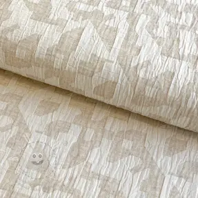 Pamutvászon lenvászonnal JACQUARD Abstarct natural