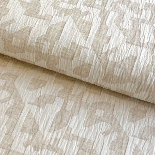 Pamutvászon lenvászonnal JACQUARD Abstarct natural
