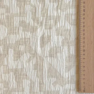 Pamutvászon lenvászonnal JACQUARD Abstarct natural