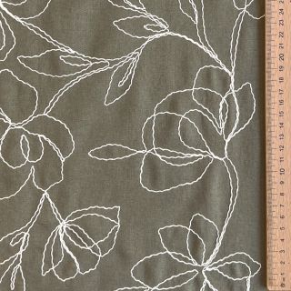 Viszkóz lenvászonnal EMBROIDERY Flower Danielle pickle