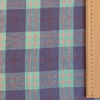 Viszkóz lenvászonnal YARN DYED Square green