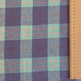 Viszkóz lenvászonnal YARN DYED Square green