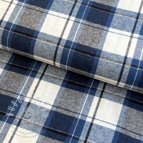 Pamutvászon YARN DYED CHECK BRUSHED Silva design A