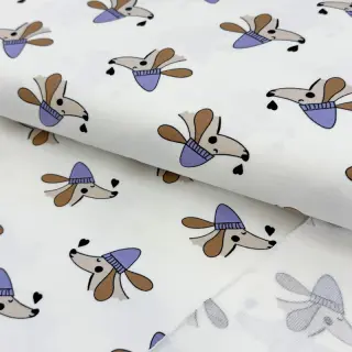 Szabadidő anyag Dogs and hearts off white
