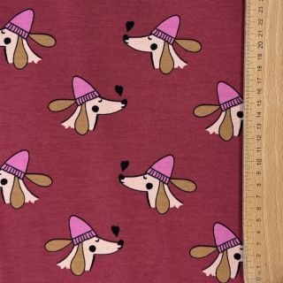 Szabadidő anyag Dogs and hearts red