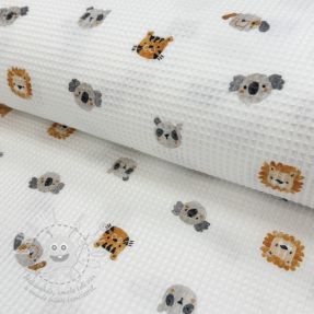 Waffle Animals white digital print