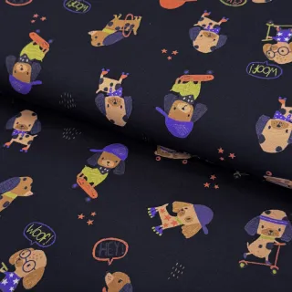 Jersey Dogs navy digital print