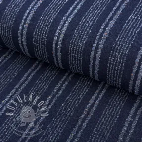 JEANS DENIM JACQUARD Disstresse stripes indigo