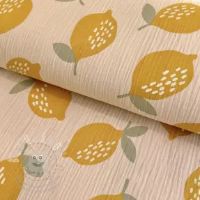 Dupla géz/muszlin Lemons sand