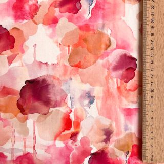Viszkóz ROSELLA STRETCH Abstract pink digital print