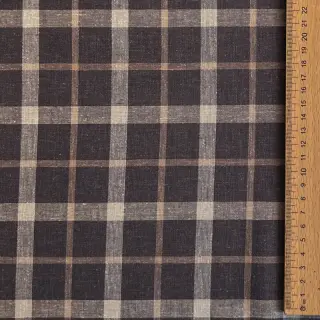 Viszkóz lenvászonnal YARN DYED Block brown