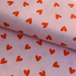 Pamutvászon FLANNEL Hearts pink