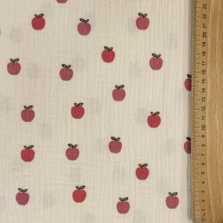 Dupla géz/muszlin Fruits apple natural
