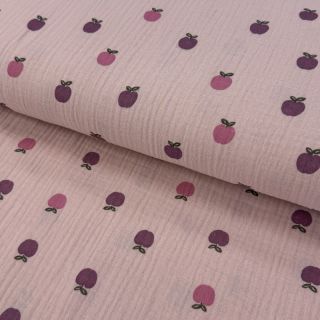 Dupla géz/muszlin Fruits apple soft rose