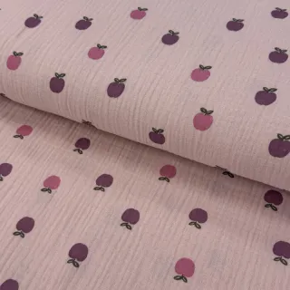 Dupla géz/muszlin Fruits apple soft rose