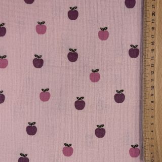 Dupla géz/muszlin Fruits apple soft rose