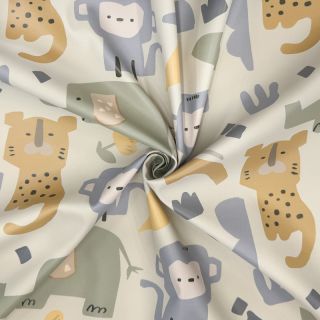 Vízálló Esőkabát Anyag Safari animals ecru