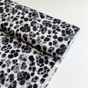 Viszkóz SATIN Animal skin black digital print