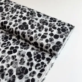 Viszkóz SATIN Animal skin black digital print