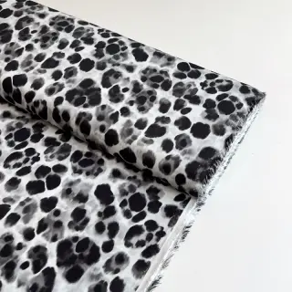 Viszkóz SATIN Animal skin black digital print