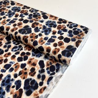 Viszkóz SATIN Animal skin ecru digital print