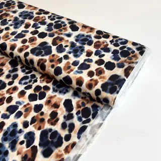Viszkóz SATIN Animal skin ecru digital print