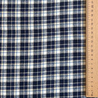 Pamutvászon YARN DYED CHECK BRUSHED Silva design B