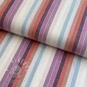 Pamutvászon YARN DYED Line multi