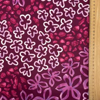 Szatén ROYAL MICRO Abstarct bordeaux