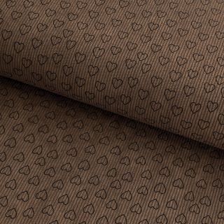 Kordbársony STRETCH Little love taupe