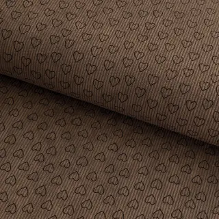 Kordbársony STRETCH Little love taupe