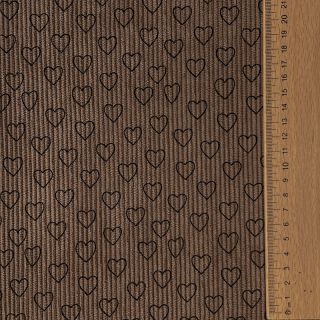 Kordbársony STRETCH Little love taupe