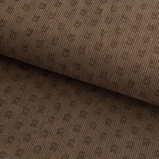 Kordbársony STRETCH Little bunny taupe