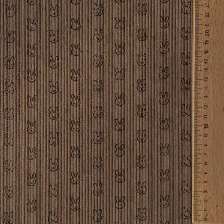 Kordbársony STRETCH Little bunny taupe