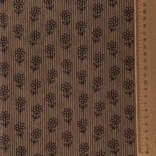 Kordbársony STRETCH Little flower taupe