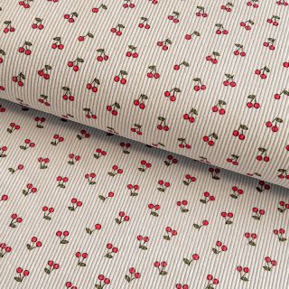 Kordbársony STRETCH Little cherry light sand