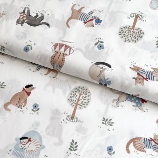 Pamutvászon Vive la France design A digital print