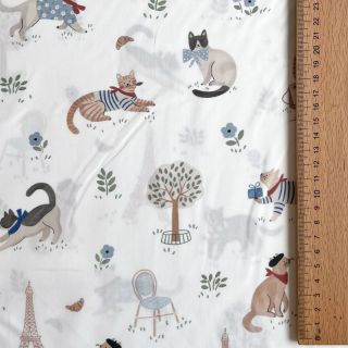 Pamutvászon Vive la France design A digital print