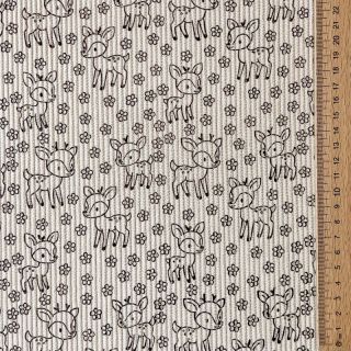 Kordbársony STRETCH Little deer light sand