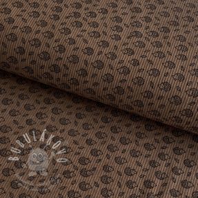Kordbársony STRETCH Little hedgehog taupe