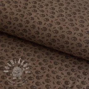 Kordbársony STRETCH Little hedgehog taupe