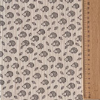 Kordbársony STRETCH Little hedgehog light sand