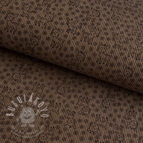 Kordbársony STRETCH Little deer taupe